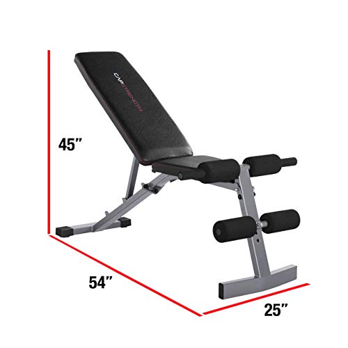 WF Athletic Supply Adjustable Weight Bench, Fitness Training Weight Bench, Multifunctional Adjustable Utility Weight Bench for Full Body Workout, Incline/Decline Bench Press for Home Gym