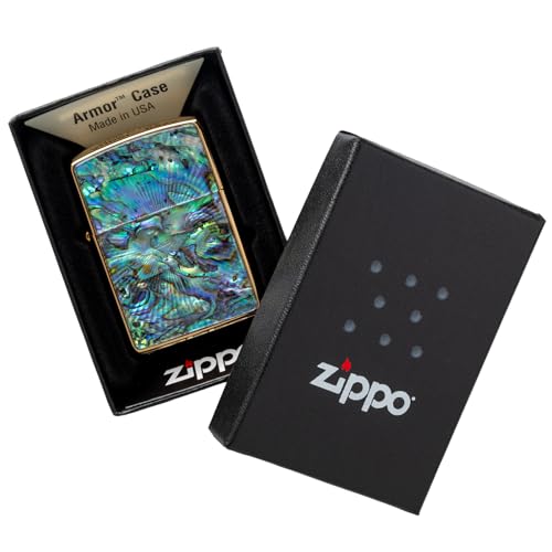 Encendedor Zippo aceite con diseño dorado y doble cara miniatura 6