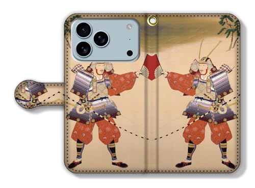 手帳型 iPhone17 Pro互換 スマホケース 【世界の名画】 松岡映丘 ☆日本画☆ 歴史画 風俗画 アート 絵画 芸術 西洋画 日本 和 和風 伝統 (屋島の義経)