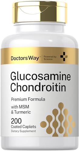 Doctor's Way Glucosamine Chondroitin Turmeric MSM | 200 Caplets | Advanced Support Complex | Non-GMO, Gluten Free Supplement
