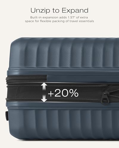Image of Coolife Luggage Carry-On, Lightweight PC Hardside Suitcase, 20-Inch, Black | Expandable Carry-On, Dual Spinner Wheels, TSA-Approved Lock, Upgraded PC Hardshell, Durable Travel Suitcase