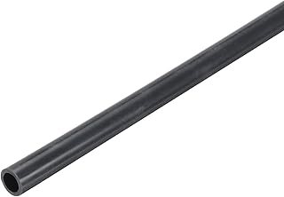 MECCANIXITY 2Pcs 0.28 Inch PVC Rigid Tube Round Pipe 5mm ID 7mm OD 12" High Impact for Water Pipe, Aquarium, Fish Tank, Greenhouse Garden, Deep Grey