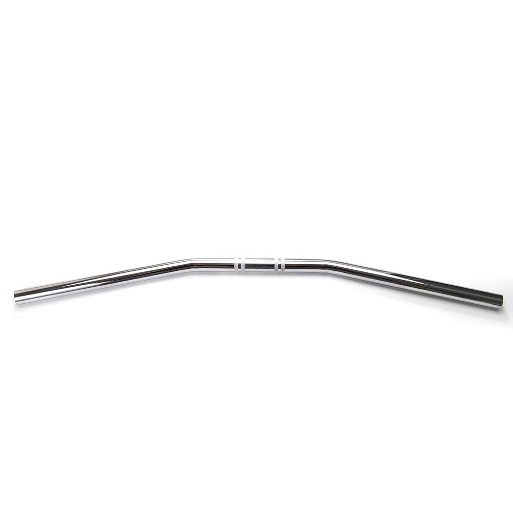 Manubrio Universale 22mm per Moto Chopper Cruiser Bobber Scooter - Retrò Barre Vintage in Alluminio (Argento)