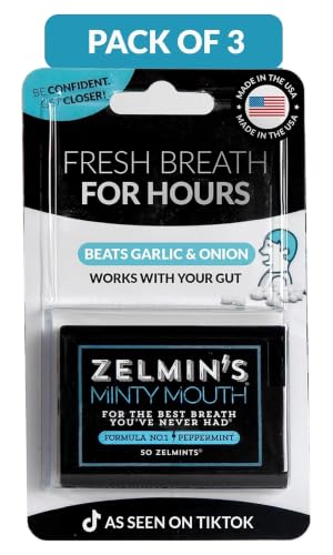 Zelmin's Breath Mints – Parsley Seed Oil Capsules, Peppermint 3 Pack