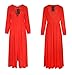 R.Vivimos Women Long Sleeve Button Up Floral Embroidered Cotton Boho Split Maxi Dress Large Orange