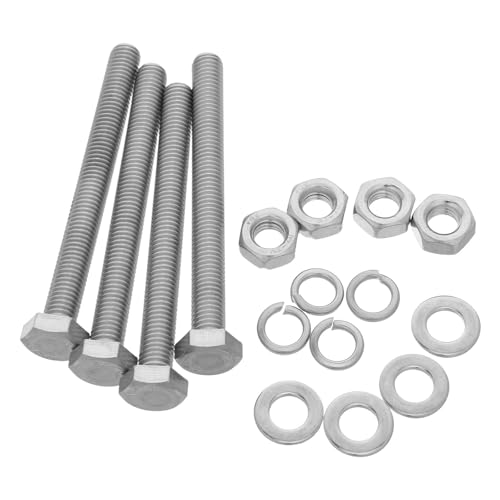 Pernos hexagonales M10x10mm de acero inoxidable 304 con tuercas y arandelas, 4 juegos