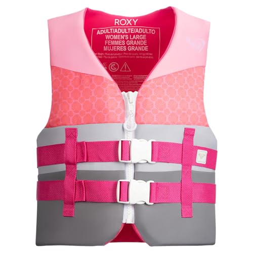 ROXY-Womens-Life-Vest-USCG-Approved-Type-III-PFD-Light-Weight-EPE-Foam-Life-Jacket-with-Quick-Release-Buckles-and-Drain-Holes-for-Boating-Fishing-Kayaking-Rafting-Watersports ROXY Women's Life Vest, USCG Approved Type III PFD, Light-Weight EPE Foam Life Jacket with Quick-Release Buckles and Drain Holes, for Boating, Fishing, Kayaking Rafting Watersports - Image 1