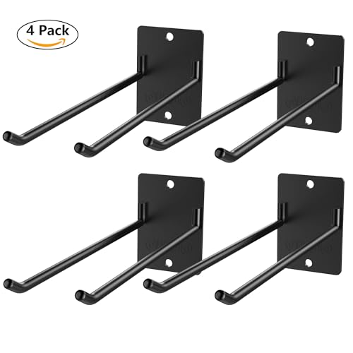 Ouuo 4 Pack Garage Storage Organizer For Tool Organization Heavy-Duty Solid Steel Wall Hanger For Garden Tools - Shovel, Rake Broom Yard Wall Mount Hooks thumb #4