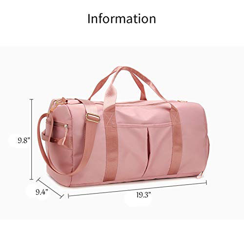 Gym Bag with Shoe Compartment and Wet Pocket Nylon Waterproof Duffel Bags for Traveling Shoe Bag Sports Bag Dance Bag for Girls Travel Bags for Women Mens Overnight Bag Gym Equipment2