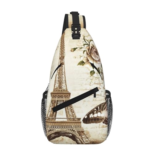 Sac à dos à bandoulière homme idéal pour le voyage et les balades urbaines motif Paris