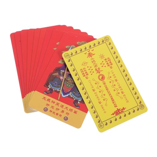 CONGARTENO 10個年乙巳蛇年太?護身カード 伝統的道教風水お守り 富と幸運祈願 軽量携帯可能な守護符 祝福を伝える縁起物