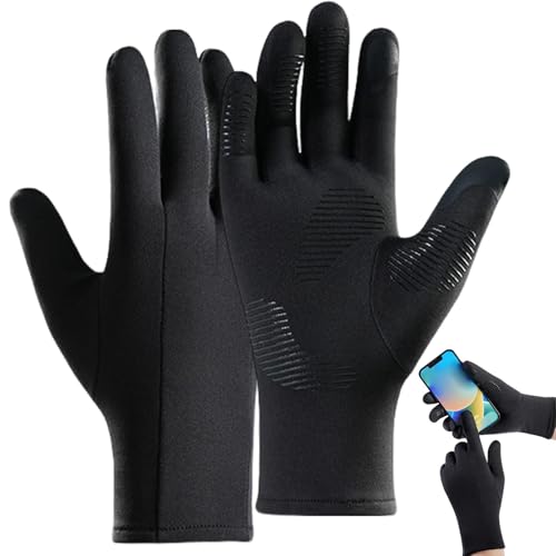 Thermal Ski Gloves - Men Liner Gloves, Anti-Slip Cycling Gloves | Windproof Touchscreen Gloves, Perfect for Driving, Hiking, and Cycling in Cold Conditions, Ensuring Warmth Comfort in Winter Activity