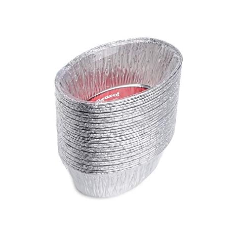 Euro Classic Aluminium Disposable Oval Baking Bowls ~ Mini Pie Dish ~ Reusable and Disposable Foil Pans (Mini - 30 Pack) Cover