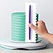 Antallcky Decorating Comb and Icing Smoother Set of 3 Pack Decorating Mousse Butter Cream Cake Edge Tools, Plastic Sawtooth Cake Scraper Polisher 6 Design Textures-White/Purple