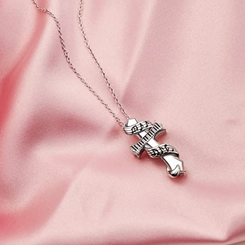 PELOVNY Urn Necklaces for Ashes of Loved Ones 925 Sterling Silver Heart Locket Urn Necklace Cremation Keepsake Memorial Jewelry Gifts for Women Men4