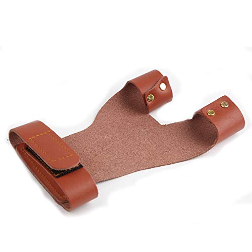 image for Xilang Archery Hand Guard Protector Leather Shooting Glove Black for L