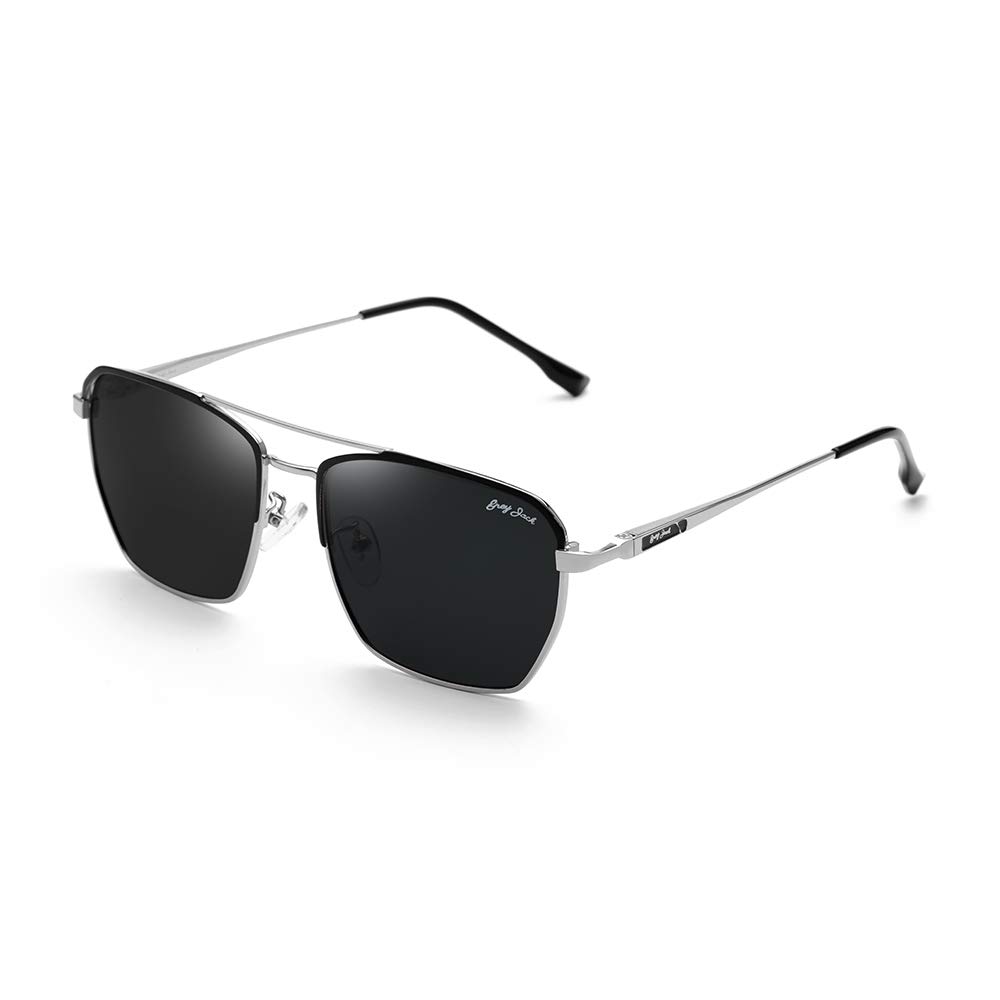 Square Polarized Metal Frame Sunglasses for Men Women Stylish 1276-image-48