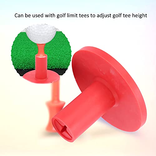Suporte para T de Driving Range, Suporte para T de Borracha Durável e Resistente para Golfe(vermelho