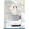 ThinOptics Keychain Case and Readers Rectangular Reading Glasses, Black, 44 mm + 2.5