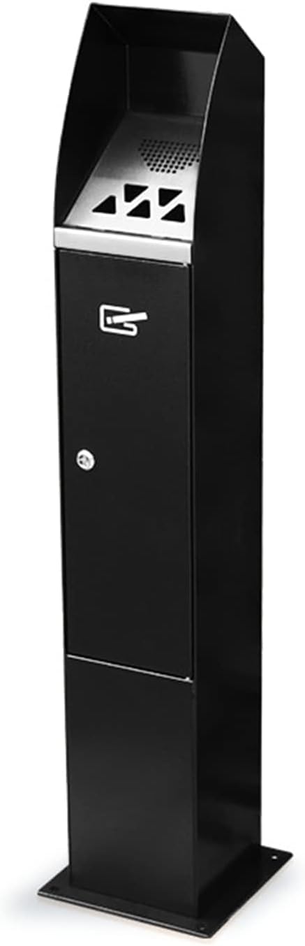 Posacenere da esterno, antivento, impermeabile, capacità 6,5 l, in acciaio inox, per patio e giardino