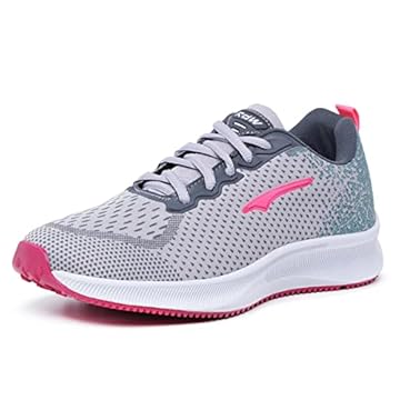 Tenis para Academia Caminhada Femininio Confortavel Cinza Pink (34, Cinza/Pink)