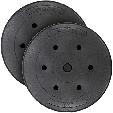 MAXXIVA Hantelscheiben-Set Zement 2 x 15 kg Ersatzgewichte Cover