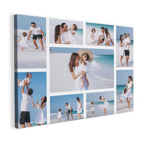 Print Maniacs Personalised Canvas Print Family Any Photo of Family Kids & Pet Frame Custom Photo Gift Great for Mum Dad Valentine Christmas