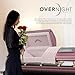 Overnight Caskets Misty Rose Metal Funeral Casket with Pink Velvet Interior - Premium 18-Gauge Steel - Fully Appointed Adult Casket - Coffin Featuring a Velvet Interior Lining w/Pillow & Throw Set