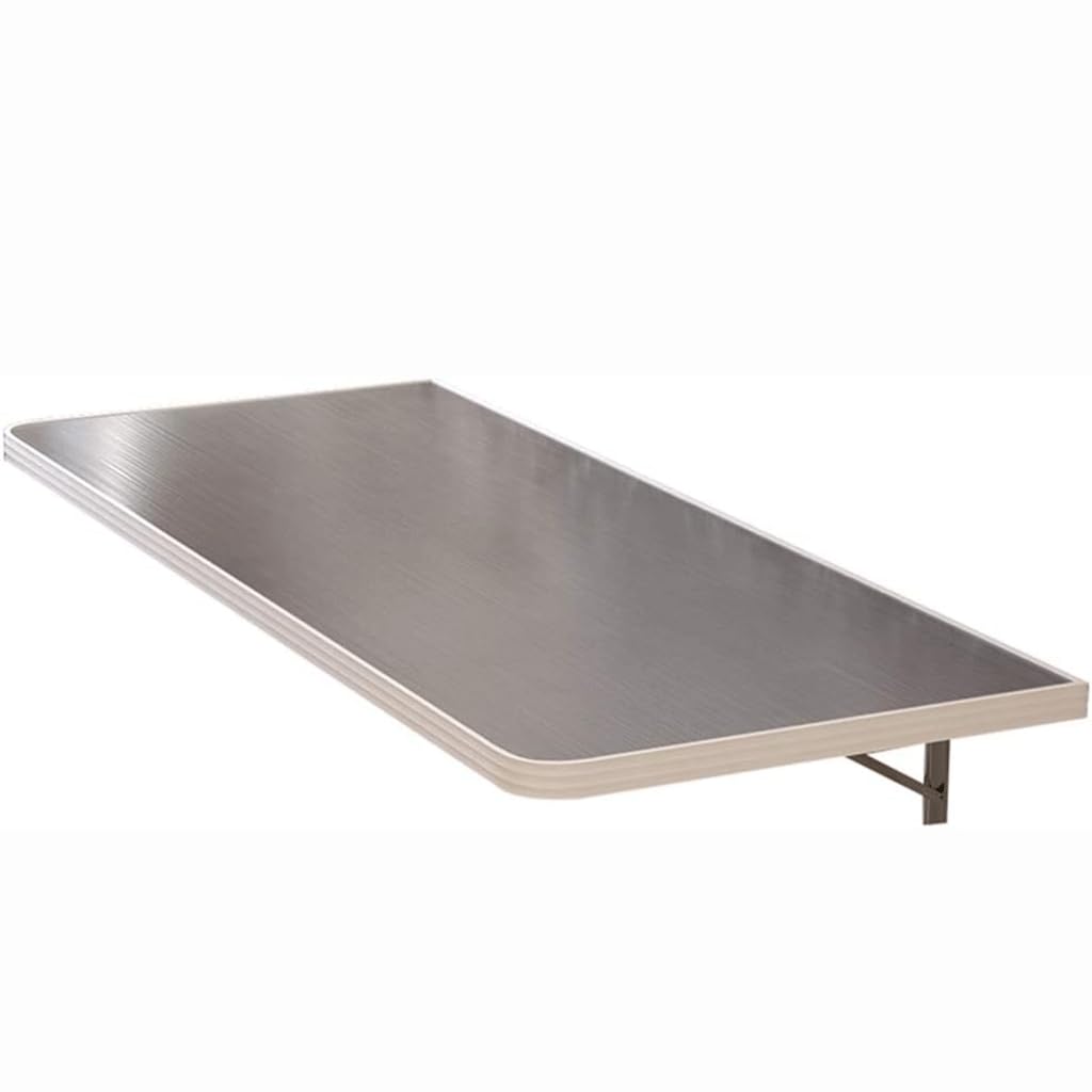 Mesa de Corte Plegable de Acero Inoxidable, Mesa de Comedor de Cocina montada en la Pared, Mesa de Comedor montada en la Pared