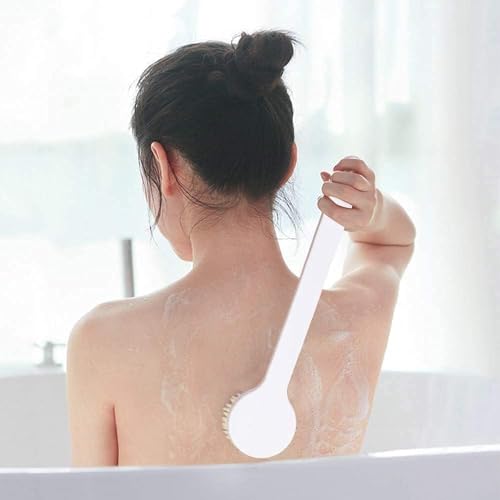 Image of TEKCOOL Body Bath Brush - Bathroom Cleansing Accessories & Body Scrub, Long Handle Body Scrubber for Women, Men & Boys, Bath Scrub Brush, Ideal for Body Wash & Bathing