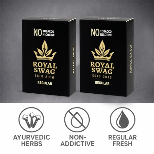 Image of ROYAL SWAG Ayurvedic Herbal Sticks Regular Flavour | 100% Tobacco Free & Nicotine Free | 20 Sticks