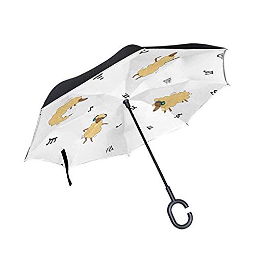 Parapluie inversé de haute qualité avec double couche de protection UV