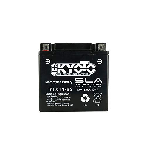 Ytx14-bs KYOTO batterie 12v 12ah résout les pannes de démarrage moto