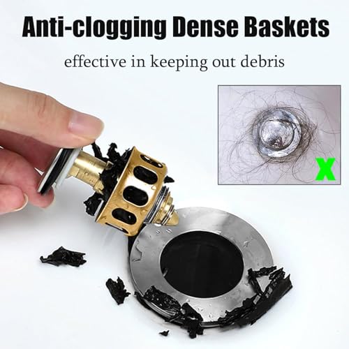 Colador para desagüe de fregadero de cobre miniatura 7