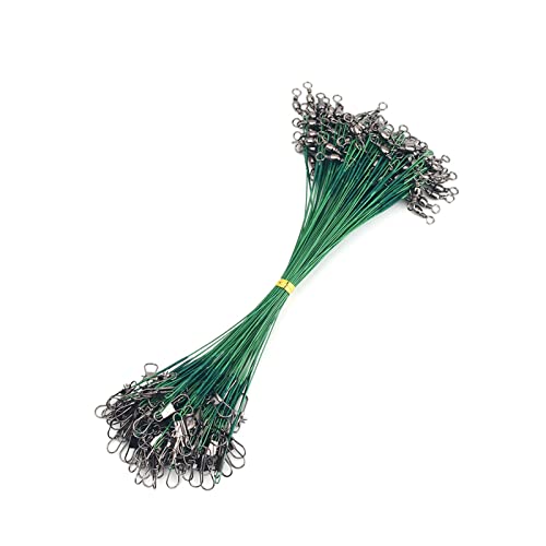 Vislijn 60 stks Anti Bite Steel Fishing Line Steel Draadleider met Swivel Fishing Accessoire Lead Core Leash Fishing Leader Draad Sterk en betrouwbaar, gemakkelijk mee te nemen - Image 5