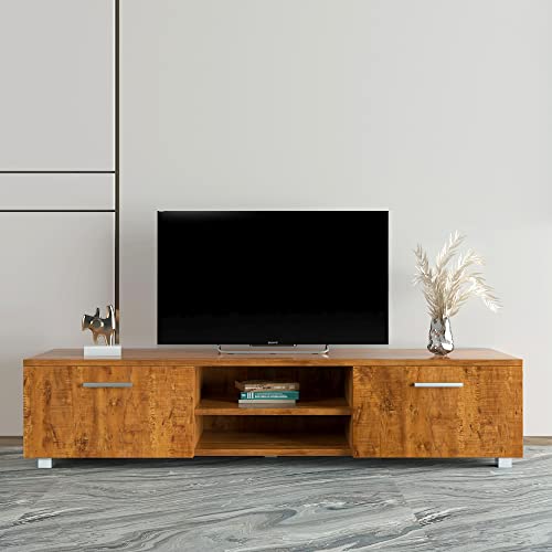 TV Stand for 70 Inch TV Entertainment Center Stand TV Stand with Storage for TV Console Cabinet Media Cable Box Gaming 70 inch TV Stands for Bedroom Living Room