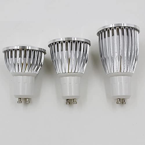 1fortunate Lights 50pcs / Lot GU10 AC110V / 220V 5W 7W 9W Bombillas LED Fotlight Lámpara de Color Blanco for el hogar Decorativo MR16 12V 24V(GU10 110 220V,White 9w)