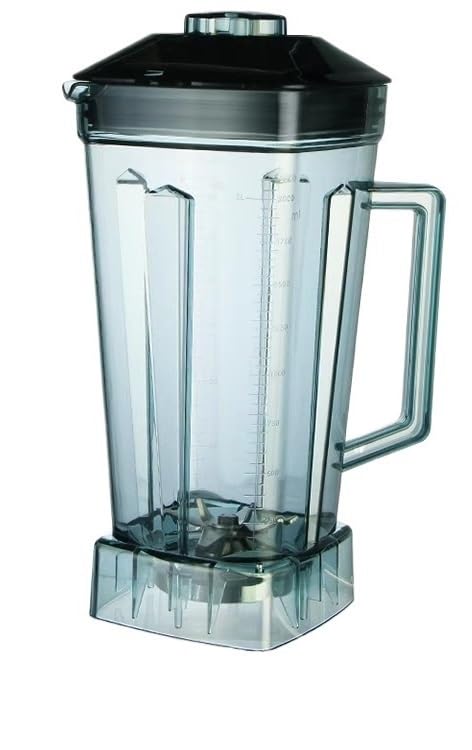 Jarra de licuadora (incluye cuchillo + tapa) compatible con BioloMix 3HP 2200W Heavy Duty Commercial Grade Ice Smoothies/leche de soja/jugo Configuración multifuncional de un cuchillo Cuchillo multius