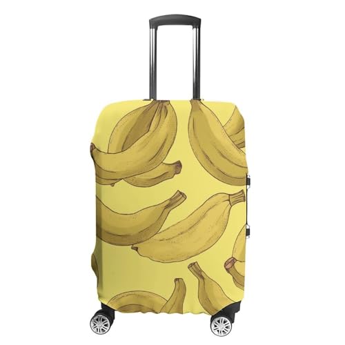 Banana Pattern Luggage Cover, Washable Elastic Suitcase Cover Protector Fit 18-32 Inch Luggage