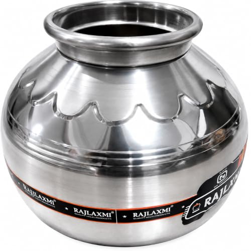 Image of Water Storage Pot /Matka Continer Stainless Steel Water Storage Pot /Matka | Traditional Water Storage Vessel for Home (5 L)
