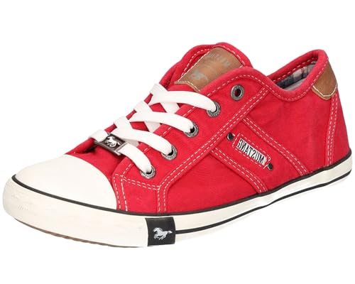 MUSTANG Damen Canvas Sneaker Rot, Schuhgröße:EUR 40