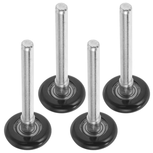 MUCKLILY Rodillos de Nylon para Puerta de Garaje 4 Piezas Rodillos Silenciosos con Vástago Repuesto Resistente y Liso para Puertas Correderas Automáticas Compatibles para Uso