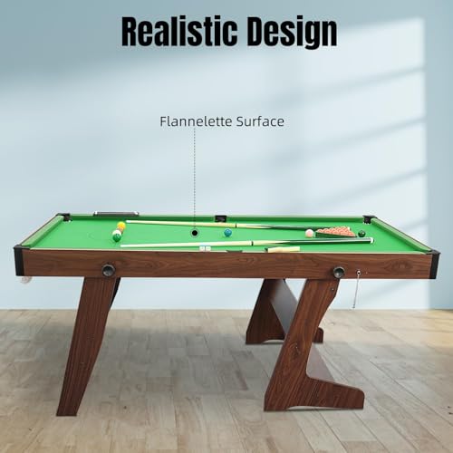 HLC Billardtisch klappbar mit kompletten Zubehör 183 * 91.5 * 79 cm DREI Farben, für Ihre Familie und ihre Kinder. grün – Bild 5
