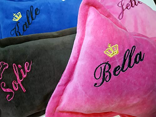 Personalisierte Hundekissen Handgefertigt bestickt 5 Farben Geschenk Hunde Kissen Baby Deco