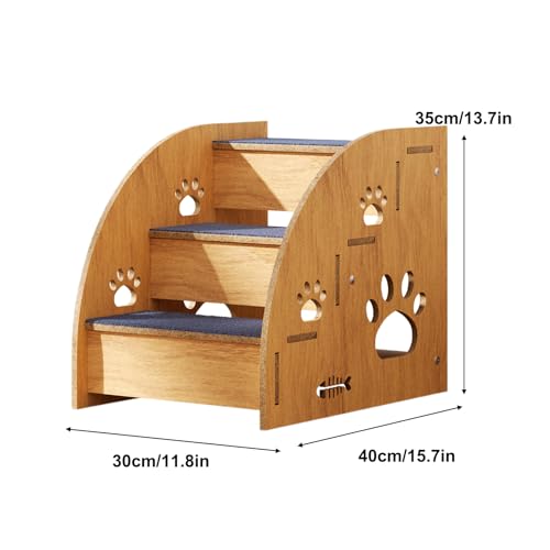 Escalones de perro para cama alta: escaleras de madera para gatos y mascotas 7