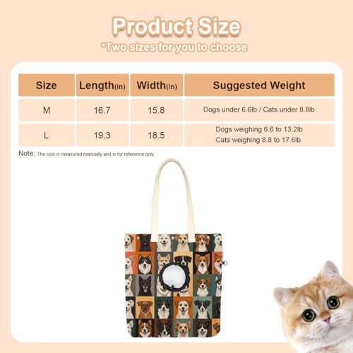Sac de transport en toile confortable pour apaiser le stress du chaton