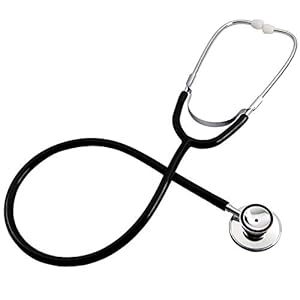 Pro Double Dual Head Stethoscope Doctor Nurse EMT Vet Medical Health Care (Black)