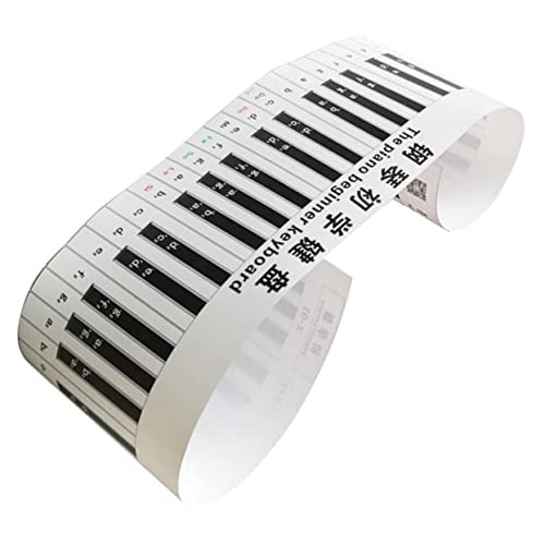 Vaguelly Clavier de piano simulé fournitures d’apprentissage du piano autocollants de piano claviers instrument piano enfant fournitures pour clavier de piano décalcomanies clavier PVC - Les Beatles, Paul McCartney, John Lennon, RIngo Starr, George Harrison Vaguelly Clavier de piano simulé fournitures d'apprentissage du piano autocollants de piano claviers instrument piano enfant fournitures pour clavier de piano décalcomanies clavier PVC