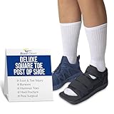 Brace Direct Square Toe Deluxe Post Op Shoe - Orthopedic Recovery Support for Broken Foot, Stress Fracture, Bunion, Hammer Toe, Diabetic Ulcer & Post-Surgery Healing Size M – Men 9-10 / Women