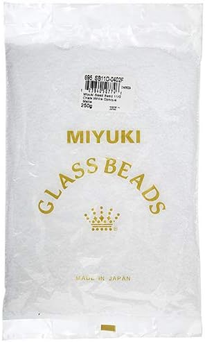 11/0 - Chalk White Opaque Matte DB0402F 250Gms Bulk Bag of Japanese Glass Beads